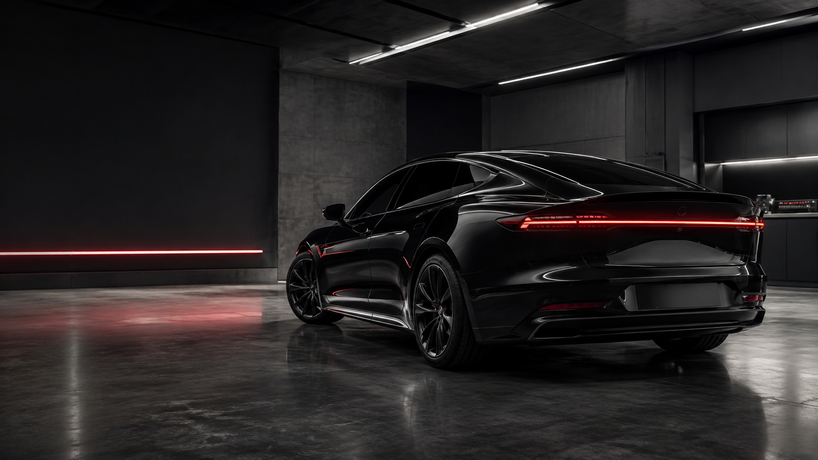 Premium electric car in the TLUX workshop